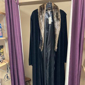 Floor length velvet robe